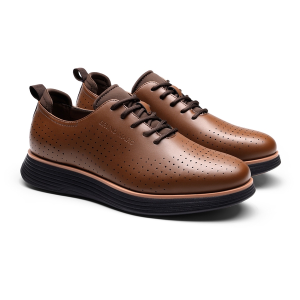 [MaxFlex SuiteCraft-] Men's Business Casual Oxford Sneakers - BROWN - 3